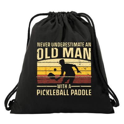 Cool Pickleball Art For Wo Paddle Pickleball Player Drawstring Bag