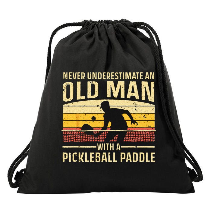 Cool Pickleball Art For Wo Paddle Pickleball Player Drawstring Bag