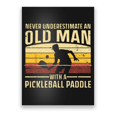Cool Pickleball Art For Wo Paddle Pickleball Player Poster
