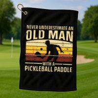 Cool Pickleball Art For Wo Paddle Pickleball Player Golf Towel
