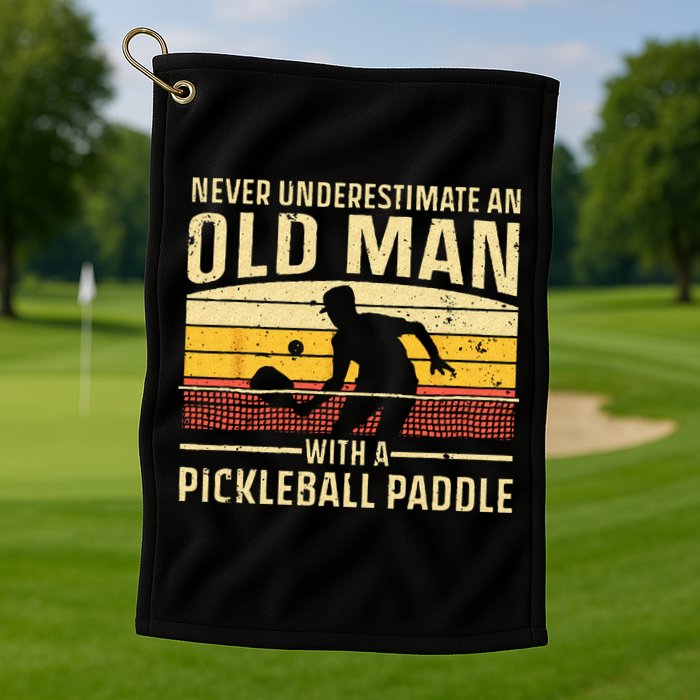 Cool Pickleball Art For Wo Paddle Pickleball Player Golf Towel
