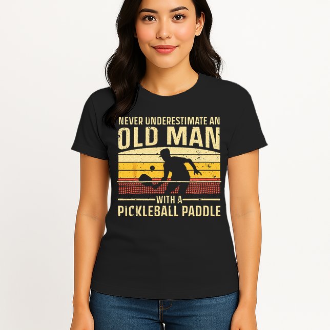 Cool Pickleball Art For Wo Paddle Pickleball Player Womens T-Shirt