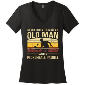 Cool Pickleball Art For Wo Paddle Pickleball Player Women's V-Neck T-Shirt