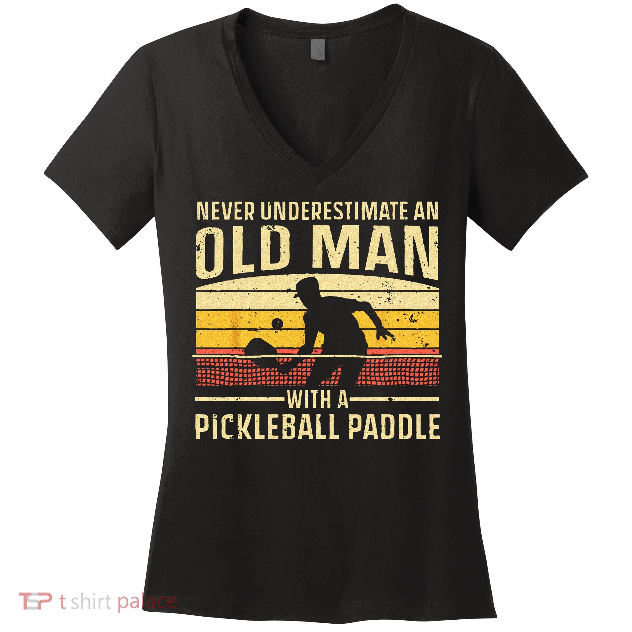 Cool Pickleball Art For Wo Paddle Pickleball Player Women's V-Neck T-Shirt
