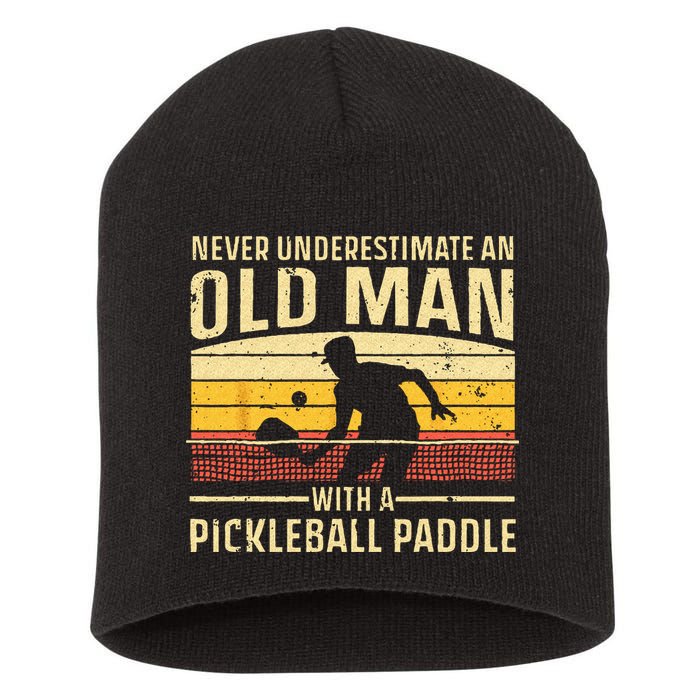 Cool Pickleball Art For Wo Paddle Pickleball Player Short Acrylic Beanie
