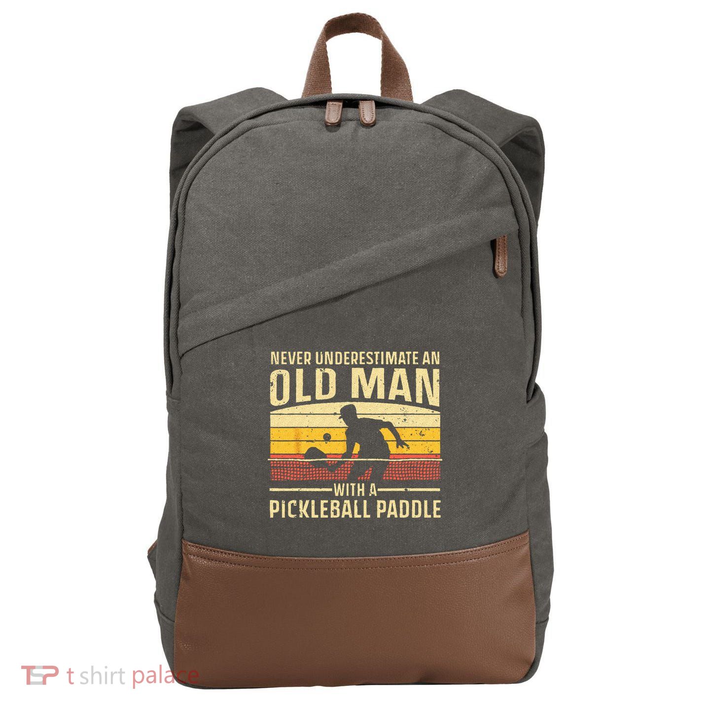 Cool Pickleball Art For Wo Paddle Pickleball Player Cotton Canvas Backpack
