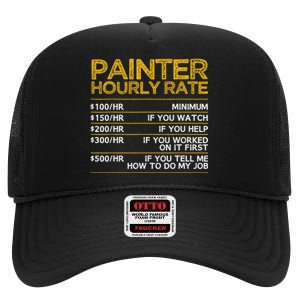 Cool Painter Art For Painting Job House Painter High Crown Mesh Back Trucker Hat