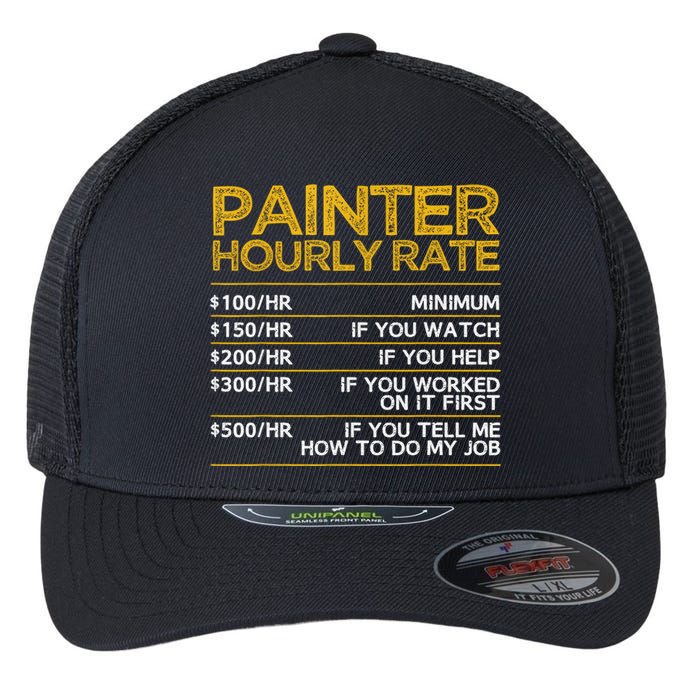 Cool Painter Art For Painting Job House Painter Flexfit Unipanel Trucker Cap