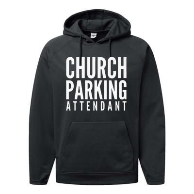 Church Parking Attendant Premium Performance Fleece Hoodie