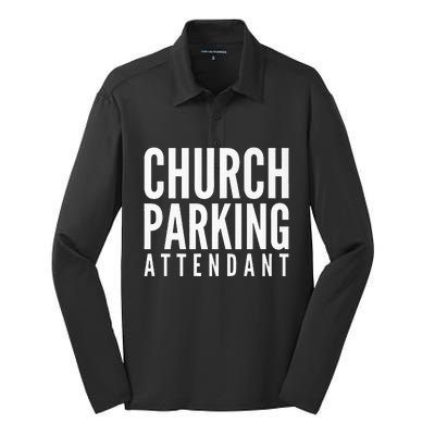 Church Parking Attendant Premium Silk Touch Performance Long Sleeve Polo