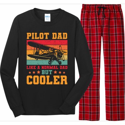 Cool Pilot Art Dad Aircraft Aviation Airplane Pilots Gift Long Sleeve Pajama Set