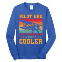 Cool Pilot Art Dad Aircraft Aviation Airplane Pilots Gift Tall Long Sleeve T-Shirt