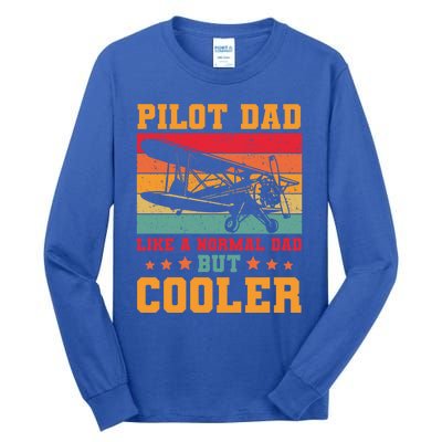 Cool Pilot Art Dad Aircraft Aviation Airplane Pilots Gift Tall Long Sleeve T-Shirt