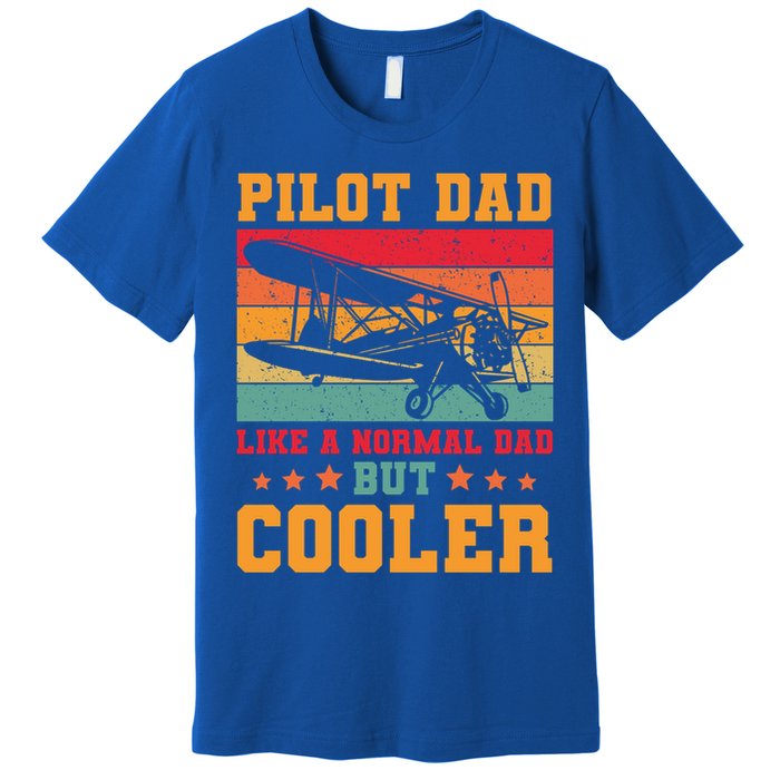 Cool Pilot Art Dad Aircraft Aviation Airplane Pilots Gift Premium T-Shirt