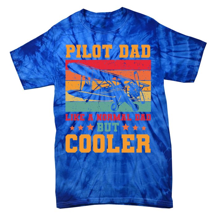 Cool Pilot Art Dad Aircraft Aviation Airplane Pilots Gift Tie-Dye T-Shirt