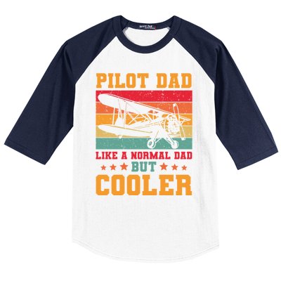 Cool Pilot Art Dad Aircraft Aviation Airplane Pilots Gift Baseball Sleeve Shirt