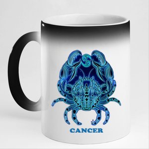 Cancer Personality Astrology Zodiac Sign Horoscope Design Cute Gift 11oz Black Color Changing Mug