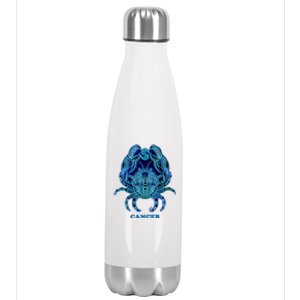 Cancer Personality Astrology Zodiac Sign Horoscope Design Cute Gift Stainless Steel Insulated Water Bottle