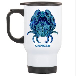 Cancer Personality Astrology Zodiac Sign Horoscope Design Cute Gift Stainless Steel Travel Mug