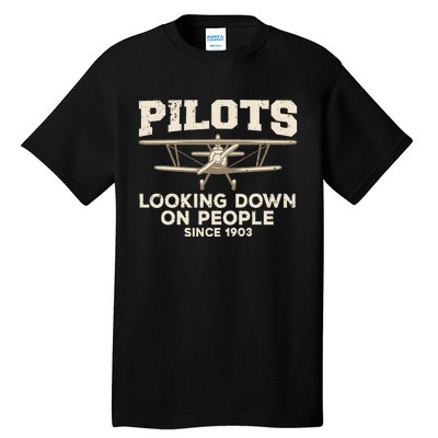 Cool Pilot Aircraft Pilot Airplane Flying Tall T-Shirt