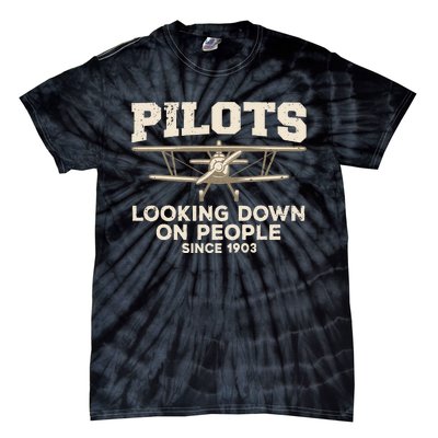 Cool Pilot Aircraft Pilot Airplane Flying Tie-Dye T-Shirt