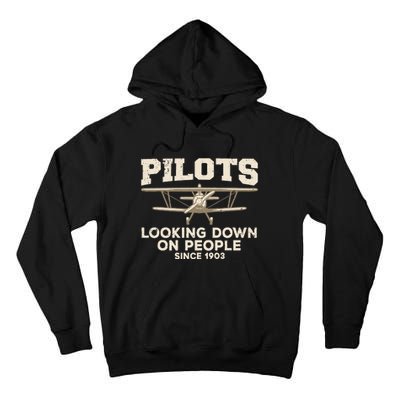 Cool Pilot Aircraft Pilot Airplane Flying Tall Hoodie