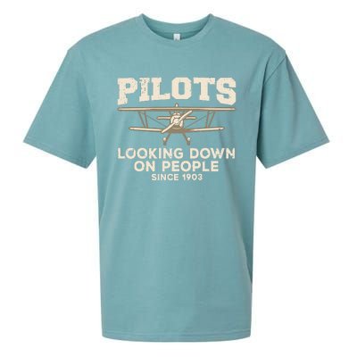 Cool Pilot Aircraft Pilot Airplane Flying Sueded Cloud Jersey T-Shirt