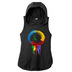 Cerebral Palsy Autism Awareness Dreamcatcher Gift Colors Gift Ladies PosiCharge Tri-Blend Wicking Draft Hoodie Tank