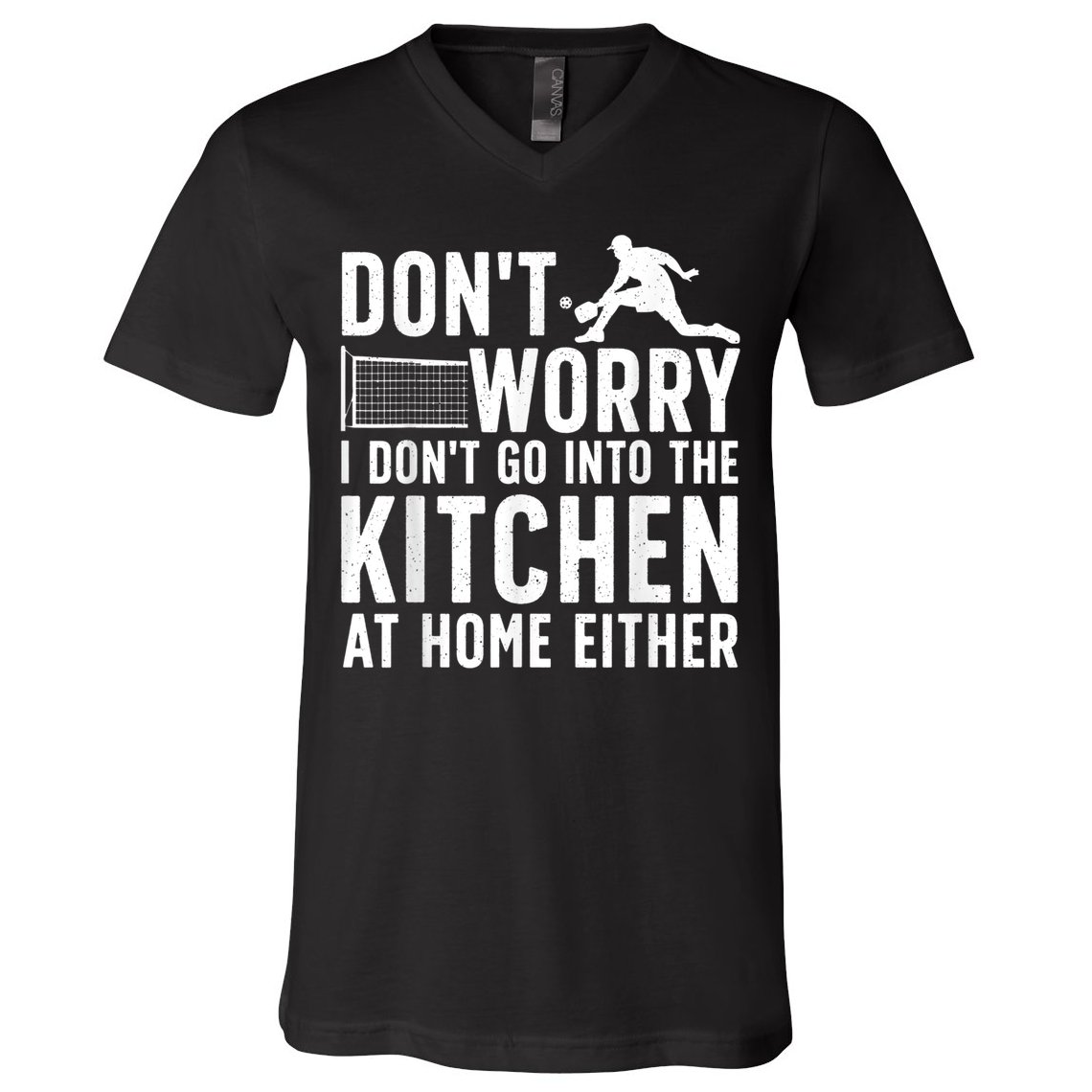Cool Pickleball Art For Men Women Kitchen Pickle Ball Player V-Neck T-Shirt