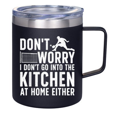 Cool Pickleball Art For Men Women Kitchen Pickle Ball Player 12oz Stainless Steel Coffee Mug
