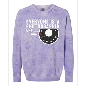 Cool Photographer Art For Men Women Photography Camera Lover Colorblast Crewneck Sweatshirt