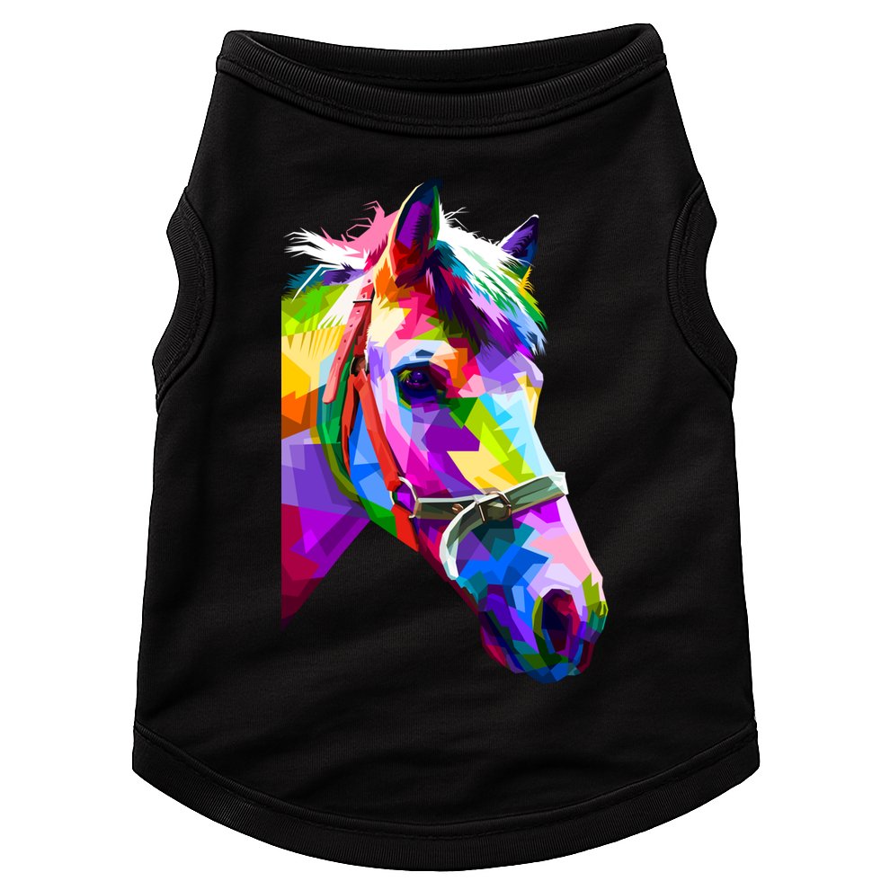 Colorful Pop Art Horse Portrait Funny Horses Gift Doggie Tank
