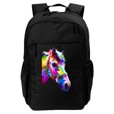 Colorful Pop Art Horse Portrait Funny Horses Gift Backpack