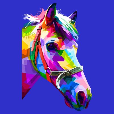 Colorful Pop Art Horse Portrait Funny Horses Gift T-Shirt