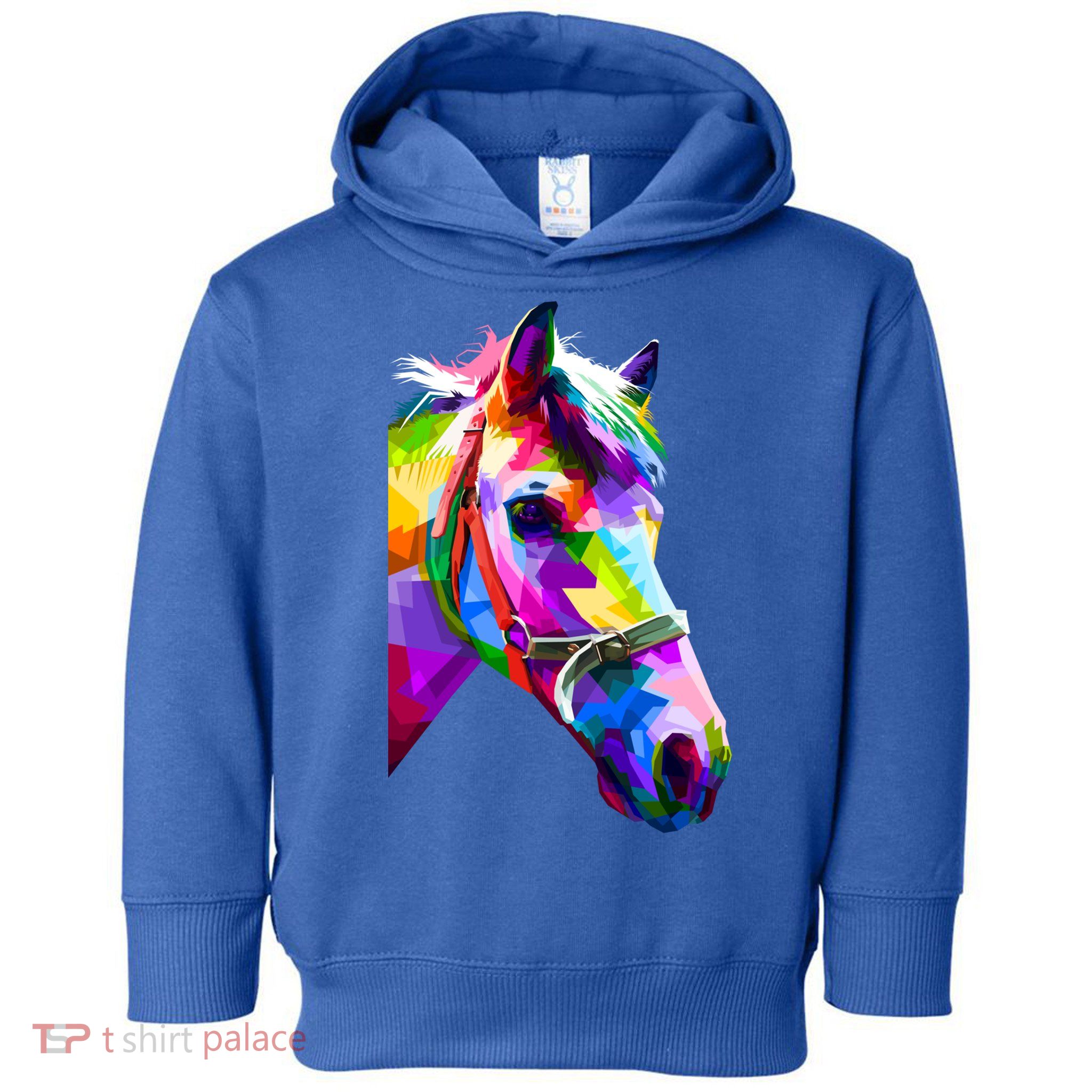 Colorful Pop Art Horse Portrait Funny Horses Gift Toddler Hoodie