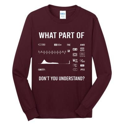 Cool Photography Art For Men Women Camera Photographer Tall Long Sleeve T-Shirt