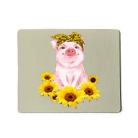 Cute Pig And Bandana Sunflower For Girl Women Mom Pullover Mousepad