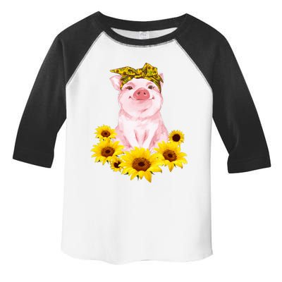 Cute Pig And Bandana Sunflower For Girl Women Mom Pullover Toddler Fine Jersey T-Shirt