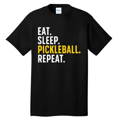 Cool Pickleball Art For Men Women Pickle Ball Lovers Players Tall T-Shirt