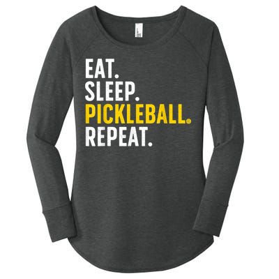 Cool Pickleball Art For Men Women Pickle Ball Lovers Players Women's Perfect Tri Tunic Long Sleeve Shirt