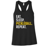 Cool Pickleball Art For Men Women Pickle Ball Lovers Players Women's Racerback Tank