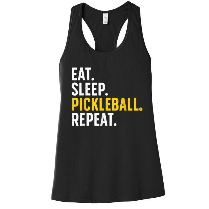 Cool Pickleball Art For Men Women Pickle Ball Lovers Players Women's Racerback Tank