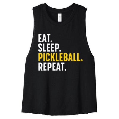 Cool Pickleball Art For Men Women Pickle Ball Lovers Players Women's Racerback Cropped Tank