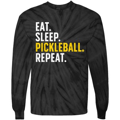 Cool Pickleball Art For Men Women Pickle Ball Lovers Players Tie-Dye Long Sleeve Shirt