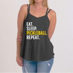 Cool Pickleball Art For Men Women Pickle Ball Lovers Players Women's Strappy Tank