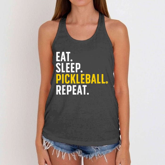 Cool Pickleball Art For Men Women Pickle Ball Lovers Players Women's Knotted Racerback Tank