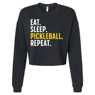 Cool Pickleball Art For Men Women Pickle Ball Lovers Players Cropped Pullover Crew