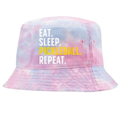 Cool Pickleball Art For Men Women Pickle Ball Lovers Players Tie-Dyed Bucket Hat