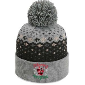 Christmas Pregnancy Announcet Merry And Pregnant Plaid Gift The Baniff Cuffed Pom Beanie