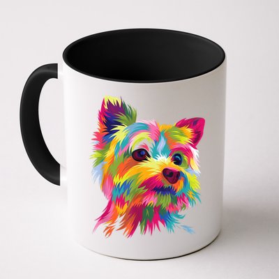 Colorful Pop Art Yorkshire Terrier Portrait Yorkie Lover Mug